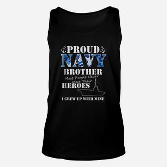 Us Military Proud Navy Brothers Unisex Tank Top - Seseable