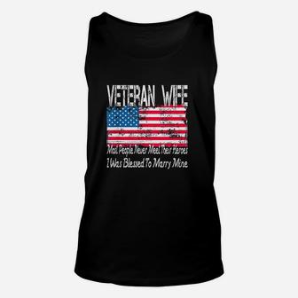 Us Military Veteran Wife Blessed To Marry My Hero Gift Unisex Tank Top - Seseable