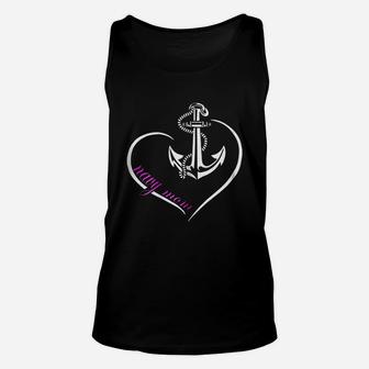 Us Navy Original Proud Navy Mom Anchor Heart Mothers Day Unisex Tank Top - Seseable
