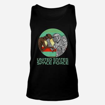 Us Space Force Funny Astronaut Versus Alien Unisex Tank Top - Seseable
