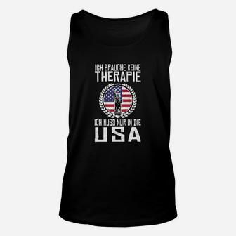 USA-Fan Therapieersatz Unisex TankTop, Amerikanische Flagge Design - Seseable