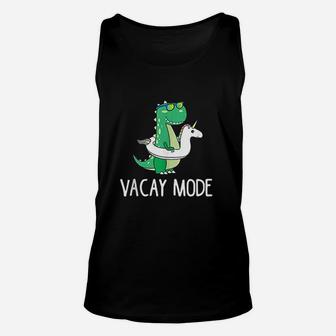 Vacay Mode Cute Dinosaur Funny Family Vacation Gift Unisex Tank Top - Seseable