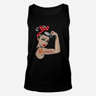 Vaccinated Rosie The Riveter Unisex Tank Top - Seseable