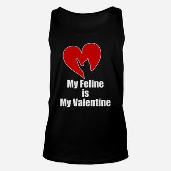 Valentine Gift For Women Cat Valentine Unisex Tank Top - Seseable