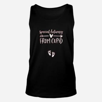 Valentines Day Couples Pregnancy Announcement Unisex Tank Top - Seseable