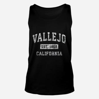 Vallejo California Ca Vintage Established Sports Design Unisex Tank Top - Seseable