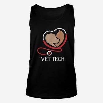 Vet Tech Gift For Veterinary Technicians Cute Paw Unisex Tank Top - Seseable