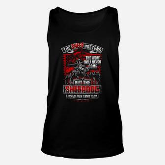 Veteran - Sheepdog - Soldier - Army - Military Unisex Tank Top - Seseable
