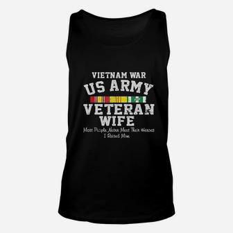 Vietnam War Us Army Veteran Wife Veterans Day Gift Unisex Tank Top - Seseable