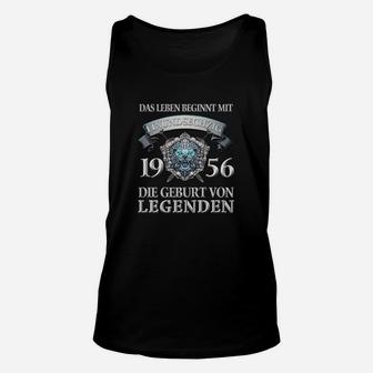 Vintage 1956 Geburtsjahr Legenden Unisex TankTop, Leben Beginnt Spruch - Seseable