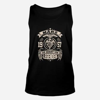 Vintage 1957 Legendär Unisex TankTop, März Geburtsjahrgang Edition - Seseable