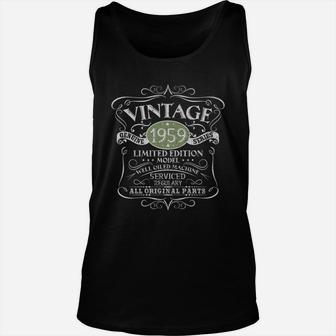 Vintage 1959 62nd Birthday All Original Parts Unisex Tank Top - Seseable
