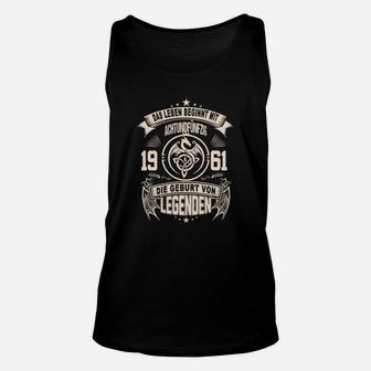 Vintage 1961 Geburtsjahr Legenden Unisex TankTop, Retro Design - Seseable