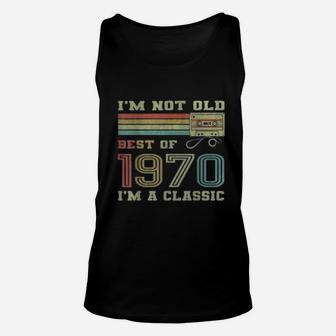 Vintage 1970 Best Of 1970 52nd Birthday Gifts Cassette Tape Vintage Unisex Tank Top - Seseable