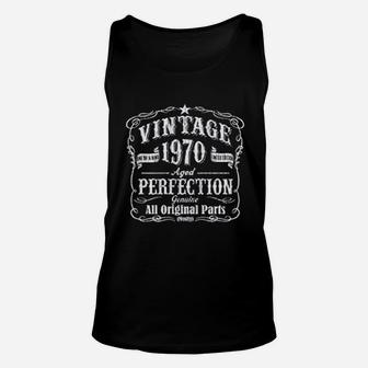 Vintage 1970 Born In 1970 Aged To Perfection Unisex Tank Top - Seseable