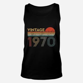 Vintage 1970 Classic Born In 1970 Unisex Tank Top - Seseable
