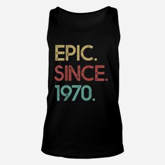 Vintage 1970 Epic Since 1970 Funny Unisex Tank Top - Seseable