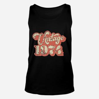Vintage 1974 48 Years Old Gifts 48th Birthday Unisex Tank Top - Seseable