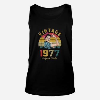 Vintage 1977 Made In 1977 45th Birthday 45 Years Old Gift Unisex Tank Top - Seseable