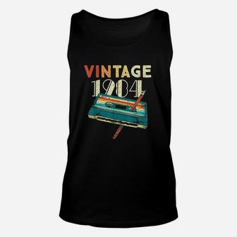 Vintage 1984 Music Cassette 37th Birthday Gifts Unisex Tank Top | Seseable UK