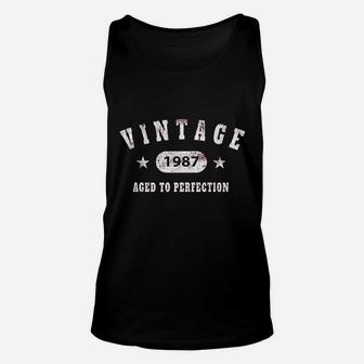 Vintage 1987 Aged To Perfection Unisex Tank Top - Seseable