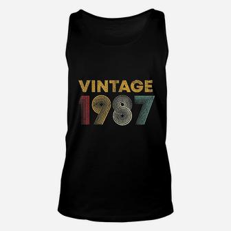 Vintage 1987 Birthday Gift Unisex Tank Top - Seseable