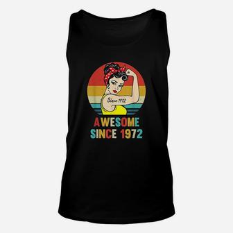 Vintage Birthday 1972 Awesome Since 1972 Unisex Tank Top - Seseable