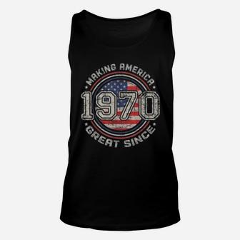 Vintage 51st Birthday Gift Making America Great Since 1970 Unisex Tank Top - Seseable