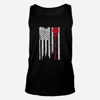 Vintage American Flag Water Polo Unisex Tank Top - Seseable