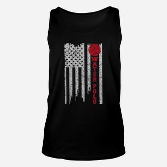 Vintage American Flag Water Polo Unisex Tank Top - Seseable