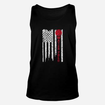 Vintage American Flag Water Polo Unisex Tank Top - Seseable