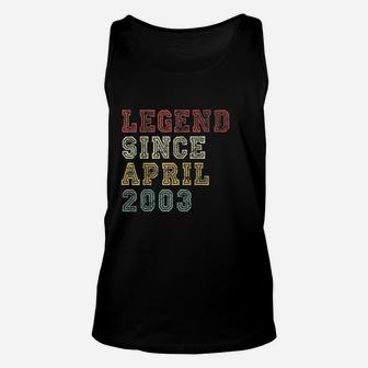 Vintage April 2003 Retro 19 Years Old 19th Birthday Gifts Unisex Tank Top - Seseable