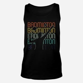 Vintage Badminton Smash Sports Lover Unisex Tank Top - Seseable