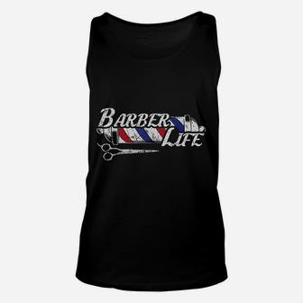 Vintage Barbers Pole Hair Hairstylist Christmas Unisex Tank Top | Seseable CA