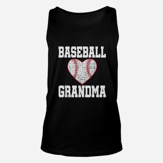 Vintage Baseball Grandma Funny Gift Unisex Tank Top - Seseable