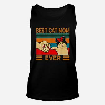 Vintage Best Cat Mom Ever Best Gifts For Mom Unisex Tank Top - Seseable