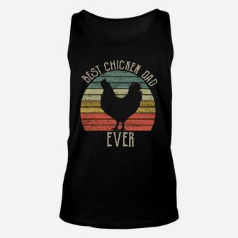 Vintage Best Chicken Dad Ever Chicken Lovers Father’s Day Unisex Tank Top - Seseable