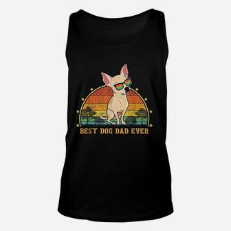Vintage Best Chihuahua Dog Dad Ever Gift Dog Lover Unisex Tank Top - Seseable