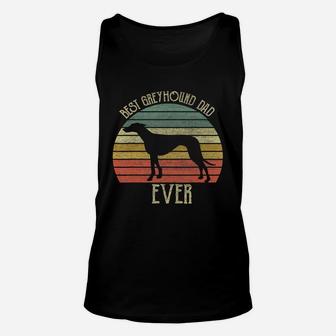 Vintage Best Greyhound Dad Ever Greyhound Lovers Fathers Day Unisex Tank Top - Seseable