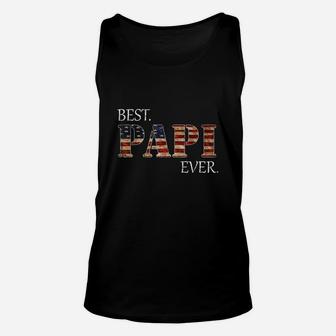 Vintage Best Papi Ever American Flag For Father's Day Gift T-shirt Unisex Tank Top - Seseable