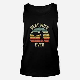 Vintage Best Wife Ever Holiday Gift Superhero Fun Graphic Unisex Tank Top - Seseable