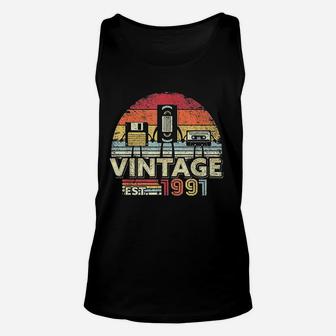 Vintage Birthday Gift Funny Music 1991 Unisex Tank Top - Seseable