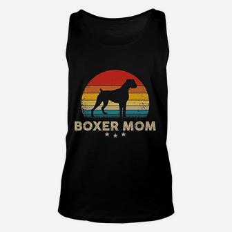 Vintage Boxer Silhouette Retro Sunset Boxer Mom Unisex Tank Top - Seseable