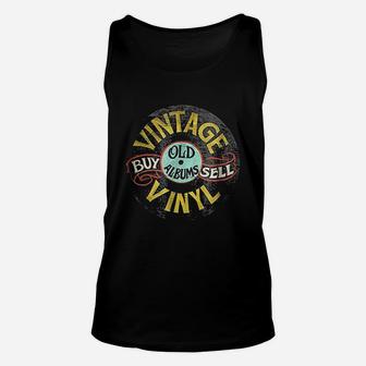 Vintage Buy And Sell Old Vinyl Records Sign Unisex Tank Top - Seseable