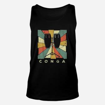 Vintage Conga Player Music Retro Gift Unisex Tank Top | Seseable UK