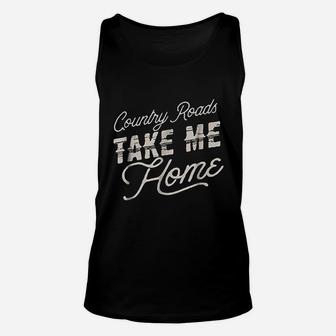 Vintage Country Roads Take Me Home Retro Unisex Tank Top - Seseable