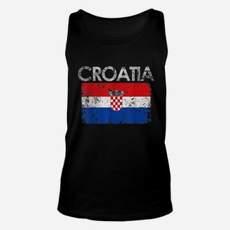 Vintage Croatia Unisex Tank Top - Seseable