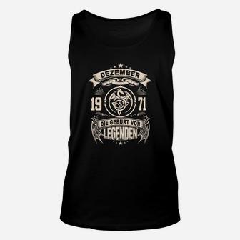 Vintage Dezember 1971 Geburt von Legenden Unisex TankTop, Retro Geburtstags-Unisex TankTop - Seseable