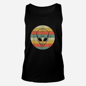 Vintage Distressed Alien Halloween Gift For Space Lover Unisex Tank Top - Seseable