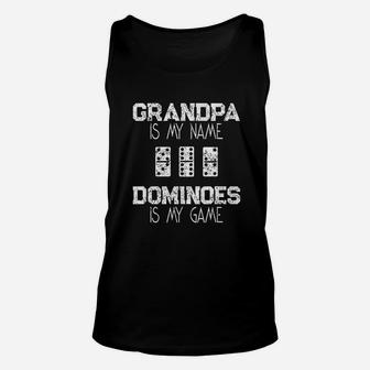 Vintage Double Six Dominoes Game Themed Domino Grandpa Gift Unisex Tank Top - Seseable